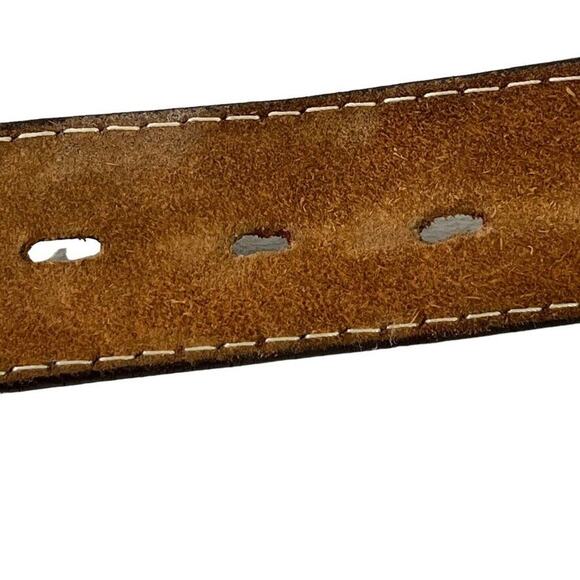 3D DDD 3-D Mens Tooled 1/2" Genuine Leather Floral Western Rustic Brown sz 48 - Picture 11 of 16